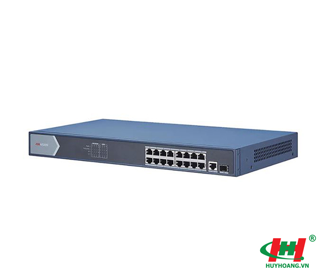Switch HIKVISION GIGABIT 16 cổng DS-3E0518P-E (16 cổng PoE 1000M,  1 cổng SFP độc lập 1000M,  1 cổng RJ45 1000M)