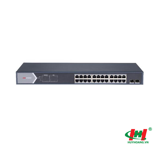 Switch HIKVISION PoE GIGABIT 24 cổng DS-3E0526P-E/M (24 cổng PoE 1000M,  2 cổng SFP độc lập 10/100/1000M)