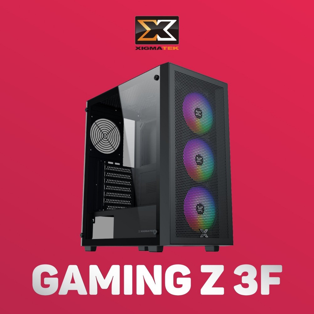 Thùng máy tính Case XIGMATEK GAMING Z 3F (EN41082) - GAMING ATX,  KÈM 03 FAN XIGMATEK Z20F