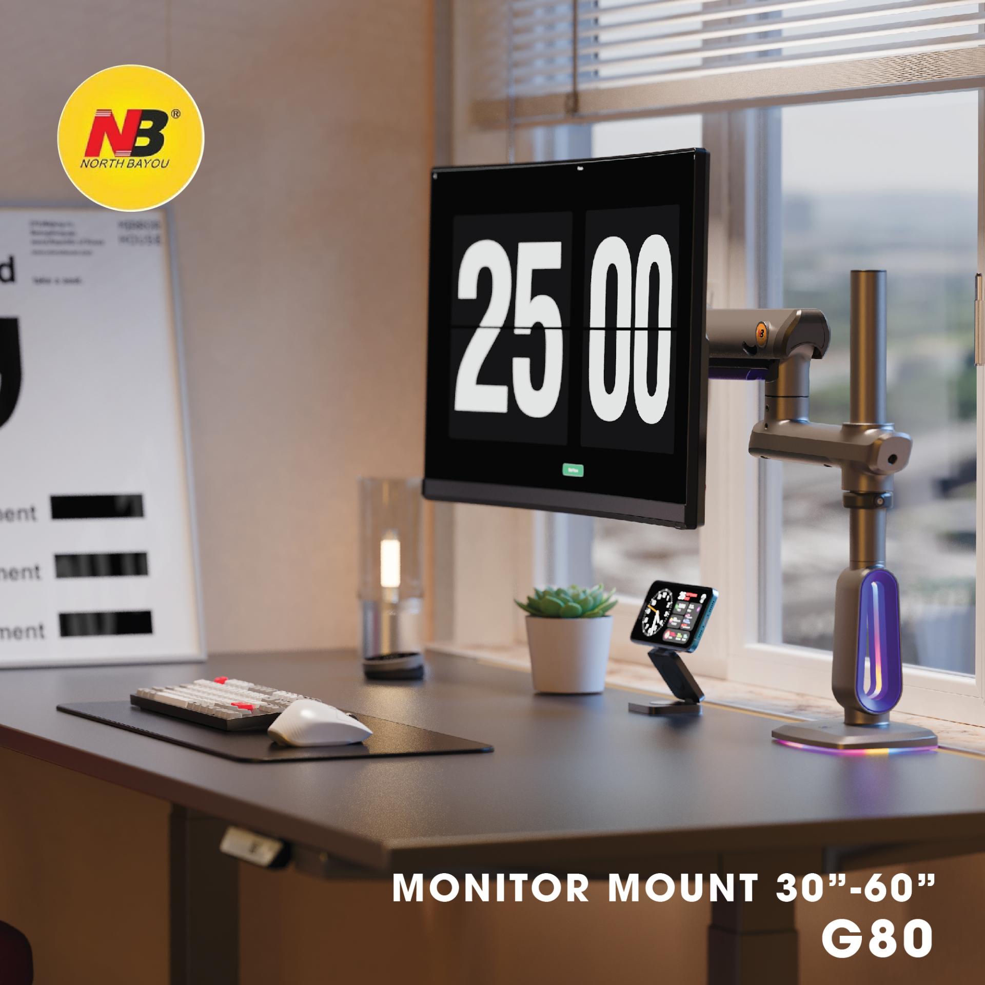 Giá đỡ Màn Hình Arm Monitor NB-G80 Đen Xám 32-60 inch