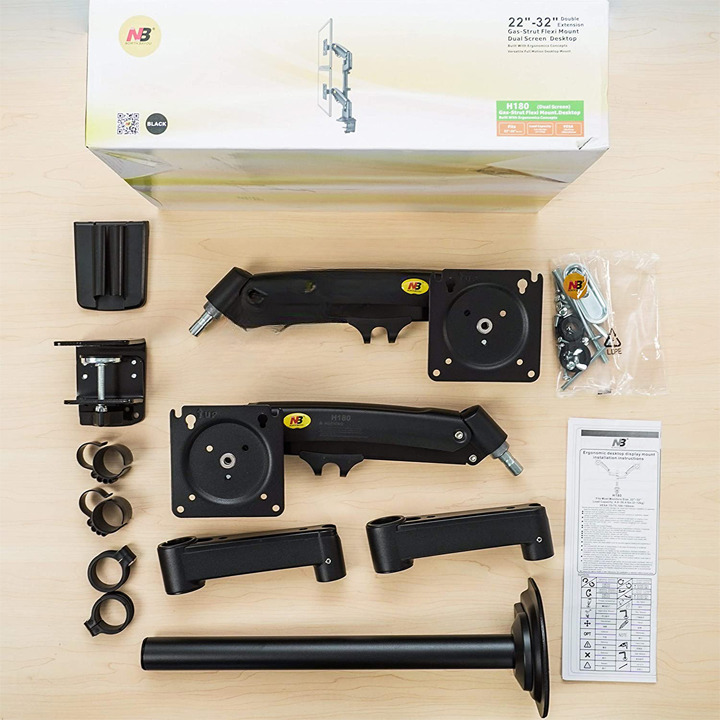 Giá Treo Hai Màn Hình Máy Tính NB-H180 17 – 27 Inch