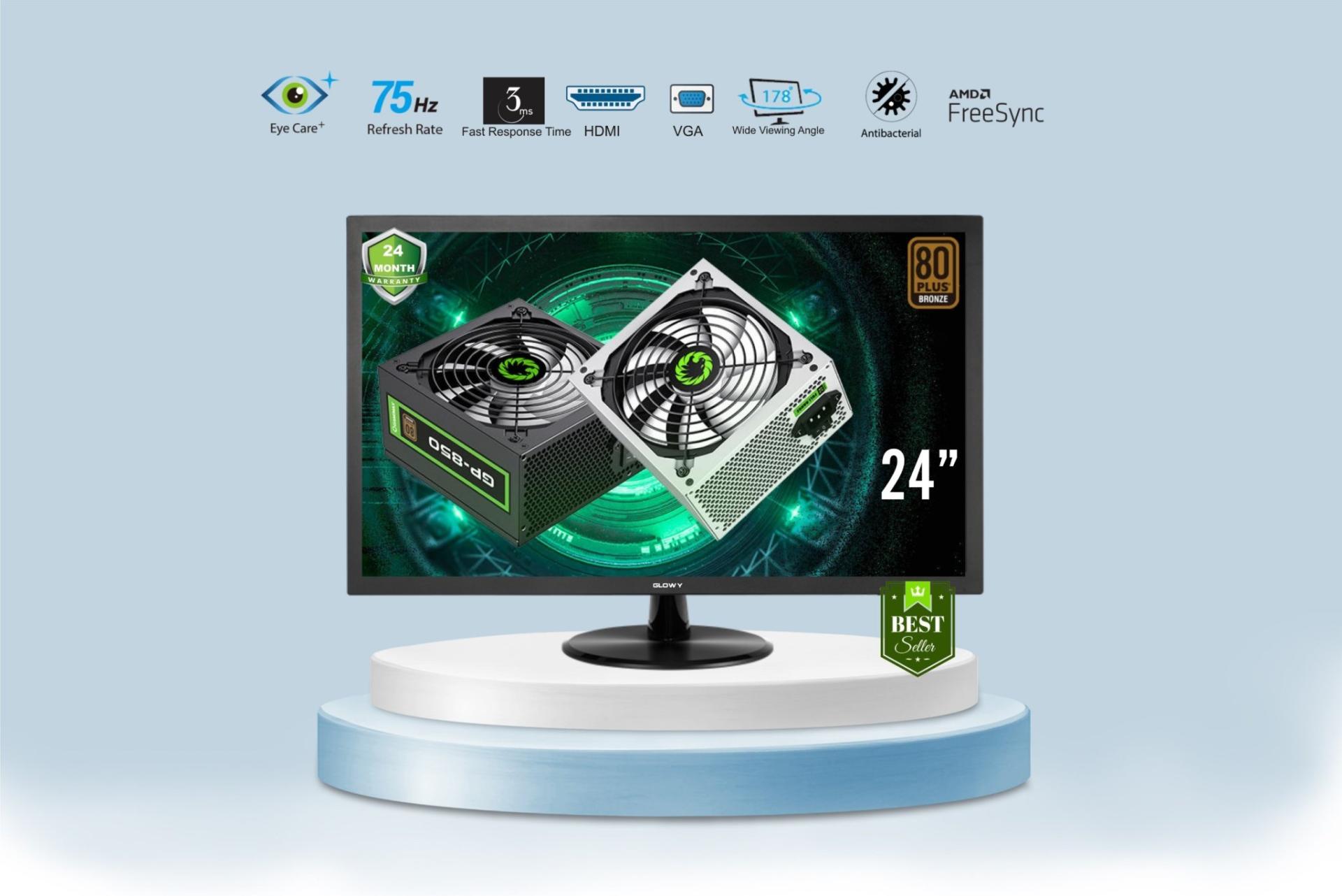 Màn hình vi tính LCD 24inch GLOWY GW24 / GL24 (1440x900p,  6ms,  60Hz-75Hz,  VGA - HDMI)