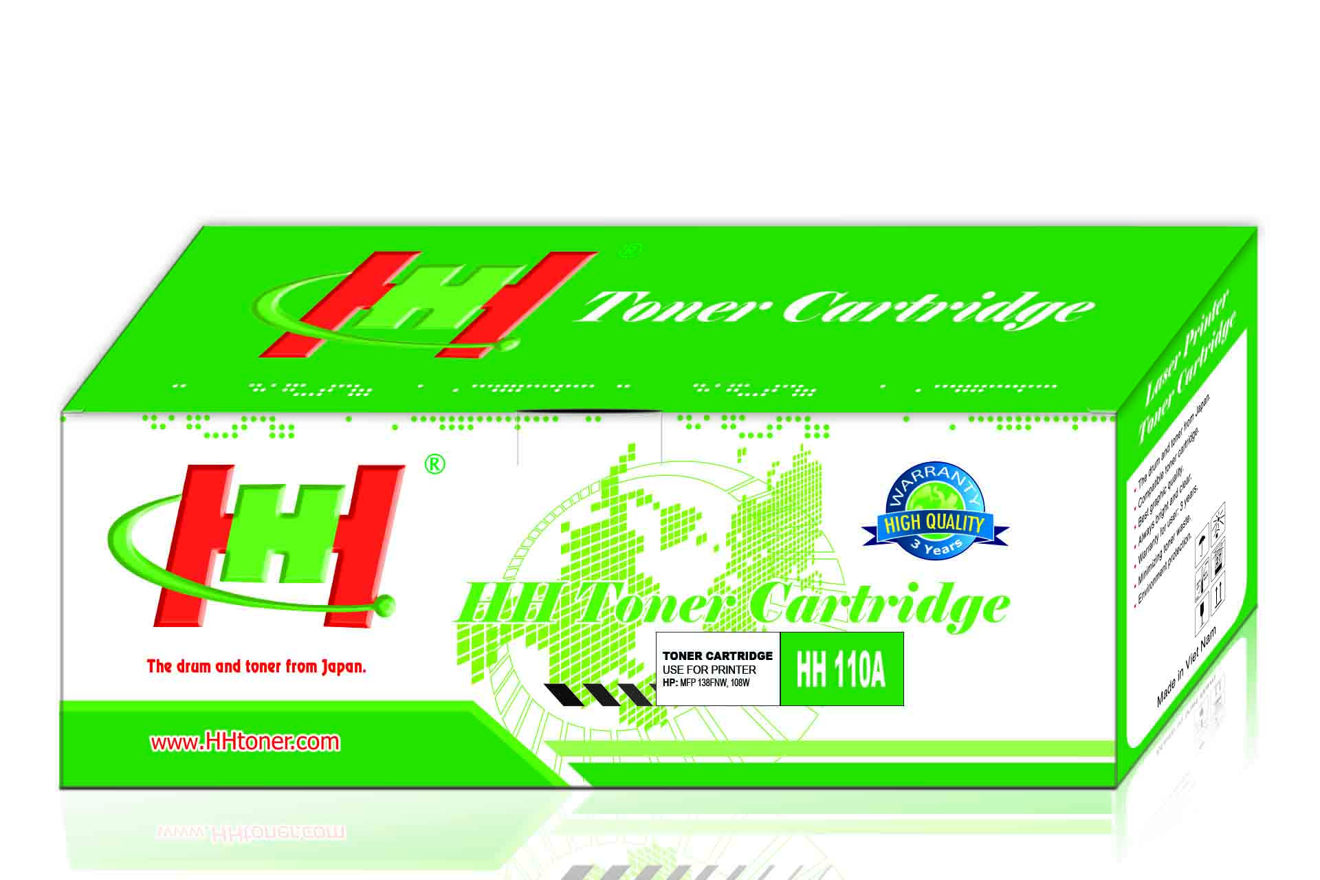 Mực máy in HP Laser MFP 139fnw - HH 110A (W1112A) Thương hiệu Huy Hoàng