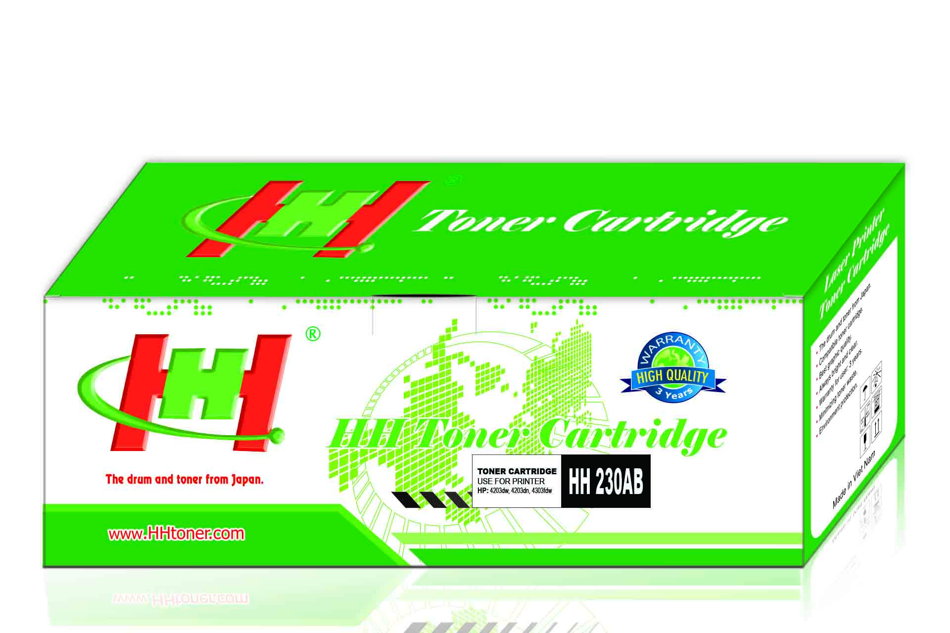 Mực máy in HP 4203dw,  4203dn,  4303fdw HH 230AB Black (W2300A)