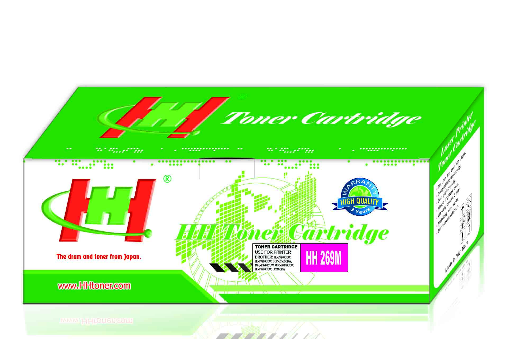Mực máy in Brother HL-L3240CDW HL-L3280CDW DCP-L3560CDW MFC-L3760CDW MFC-L8340CDW HL-L3220CDW L8240CDW TN-269 Magenta (HH 269M)