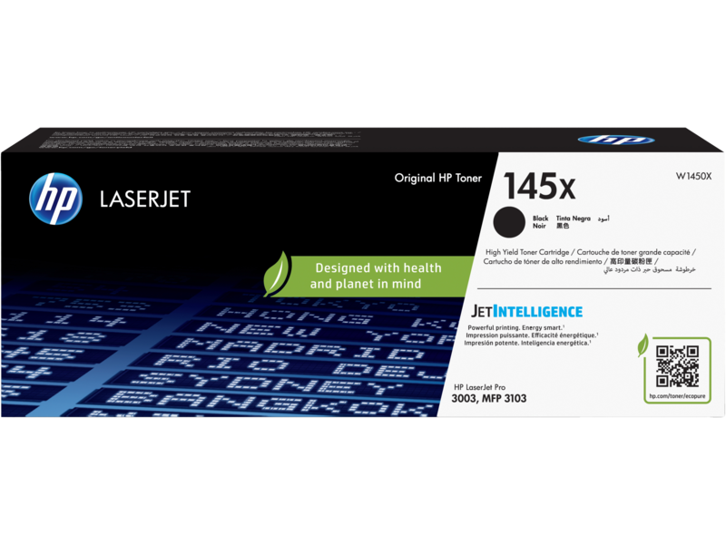 Mực máy in HP LaserJet Pro 3003dn,  3003dw HP 145X High Yield Black Original LaserJet Toner Cartridge (W1450X)