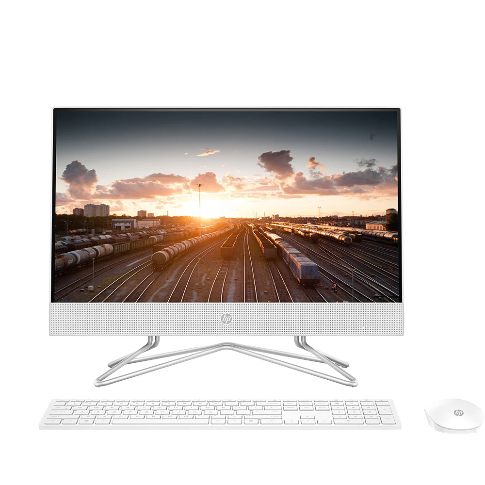 Máy bộ HP AIO 22-df0134d (180N7AA) Intel core i5-10400T,  Ram 4GB,  512GB SSD,  21.5 FHD Touch,  DVDRW,  Keyboard & Mouse,  Win 10 Home (White) 1yr