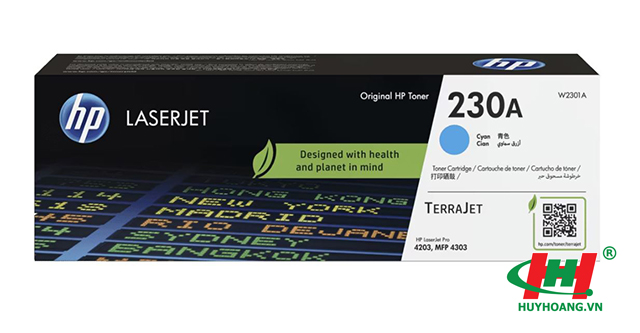 Mực máy in HP 4203dw,  4203dn,  4303fdw HP 230A Cyan Original LaserJet Toner Cartridge (W2301A)