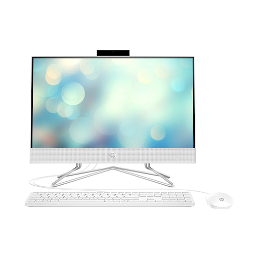 Máy tính để bàn HP AIO 22-dd2042d 9A8J7PA i5-1235U / 16G / 512GSSD / 21.5FHD / WL/BT / KB/M  / W11SL / Trắng/ 1Yr