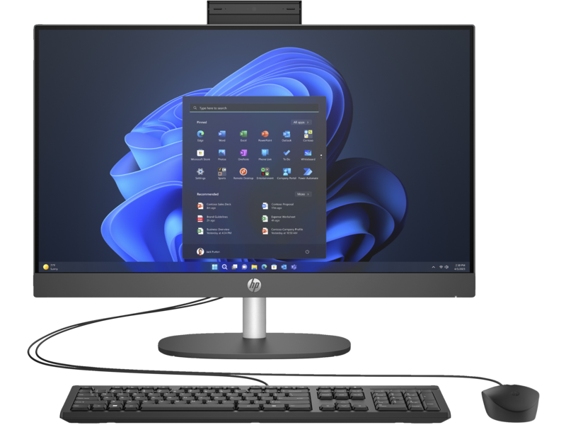Máy tính để bàn HP ProOne 240 G10 AIO 8W8J9PA i3-N300 / 8G / 256GSSD / 23.8FHD / IPS / WL/BT / KB/M / W11SL / ĐEN / 1Yr