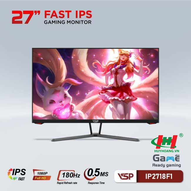 Màn hình vi tính VSP FAST IPS - IP2718F1 - 180Hz - 0.5ms HDMI2.0 x2/ DP1.2 x1/ Audio out