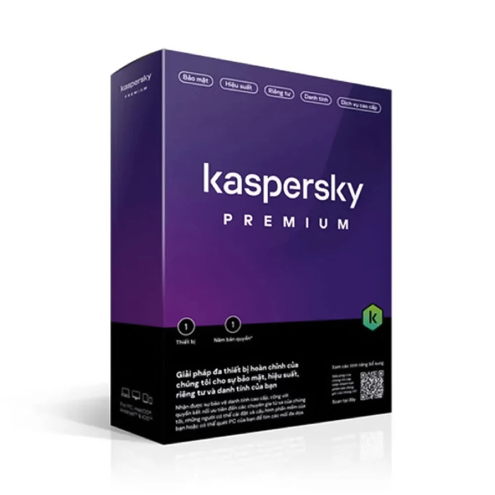 Phần mềm Kaspersky Premium 1 máy tính (KL10474UAFS)