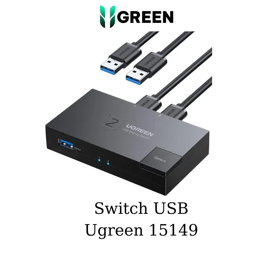 Bộ chia KVM Hub USB 3.0 2 ra 1 Ugreen 15149