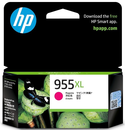 Mực máy in HP OFFICEJET PRO 7720,  7730,  7740,  8210,  8710,  8720,  8730 HP 955XL High Yield Magenta Original Ink Cartridge (L0S66AA)