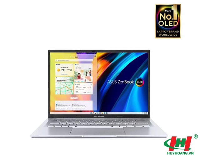 Laptop ASUS Vivobook A1403ZA-KM067W I5-12500H/ 8GD4/ 256GB-SSD/ 14.0 OLED WQXGA /FP /WiFi6/ BT5.0/ 3C63WHr/ W11SL/ BẠC