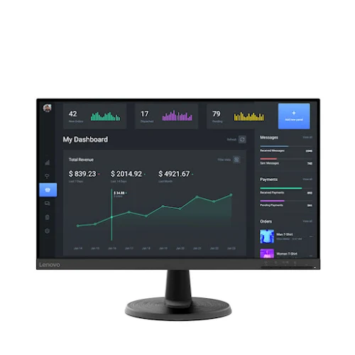 Màn hình LCD Lenovo D24-40 67A2KAC6VN,  23.8 inch,  VA/FHD (1920x1080),  250nits,  4ms,  75Hz,  VGA+HDMI,  Đen,  3 Yrs