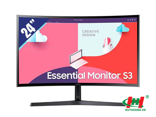 Màn hình cong LCD SAMSUNG LS24C366EAEXXV 23.8inch 1920 x 1080,  Mpx,  FHD,  75Hz,  VA,  3000: 1,  4ms,  VGA +HDMI Port,  HDMI Cable/ 2Y