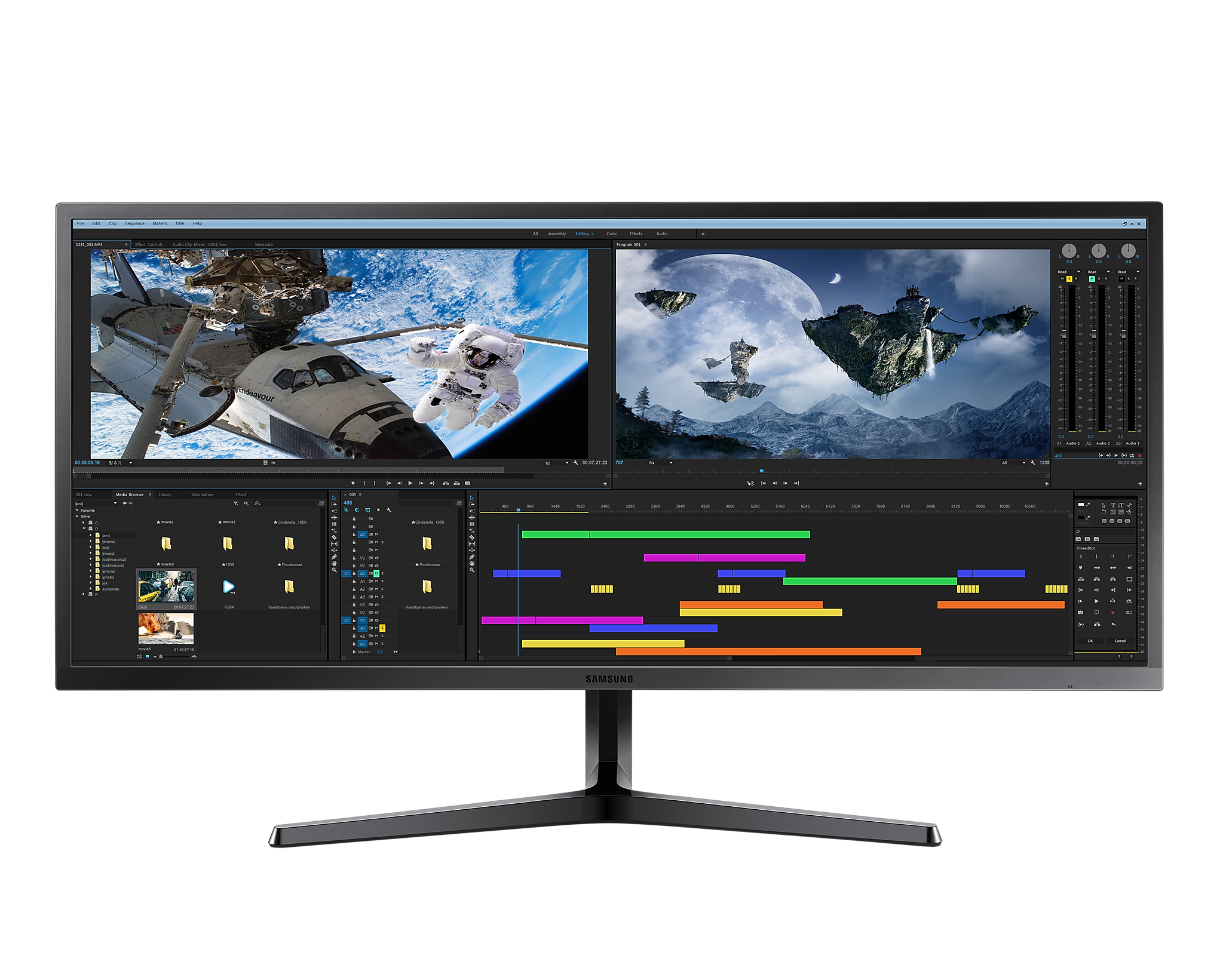 Màn hình vi tính LCD Samsung LS34J550WQEXXV 34inch WQHD (3440 x 1440) ,  75Hz,  4ms,  VA,  HDMI®-in,  DisplayPort™