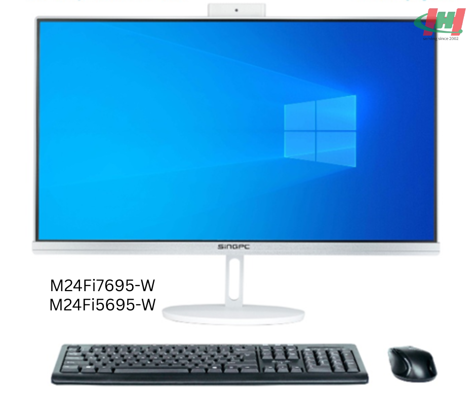 Máy tính All In One Touch Screen PC SingPC M24Fi7695-W (i7-12700 / 16GB DDR4/ SSD 512GB / WL+BL / Windows 11 Pro / KB+M SingPC /SingPC 23.8 FHD Touch /2 Years)