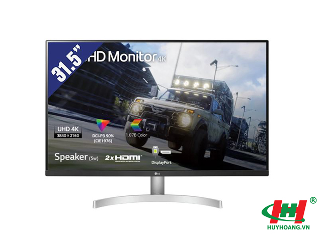 Màn hình LCD 4K LG 32inch 32UN500-W (31.5inch,  UHD 4K,  60Hz,  4ms,  HDMI x2,  DP 1.4,  Loa 5Wx2,  treo tường được)