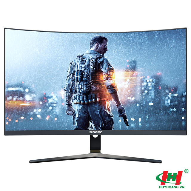 Màn hình LCD Cong Gaming SingPC SGP270CVAG 27inch,  Full HD,  1920x1080,  165Hz,  4 ms,  Loa 6W,  DP,  HDMI,  USB,  Audio out,  cong,  FreeSync,  Chống chói: Anti-glare