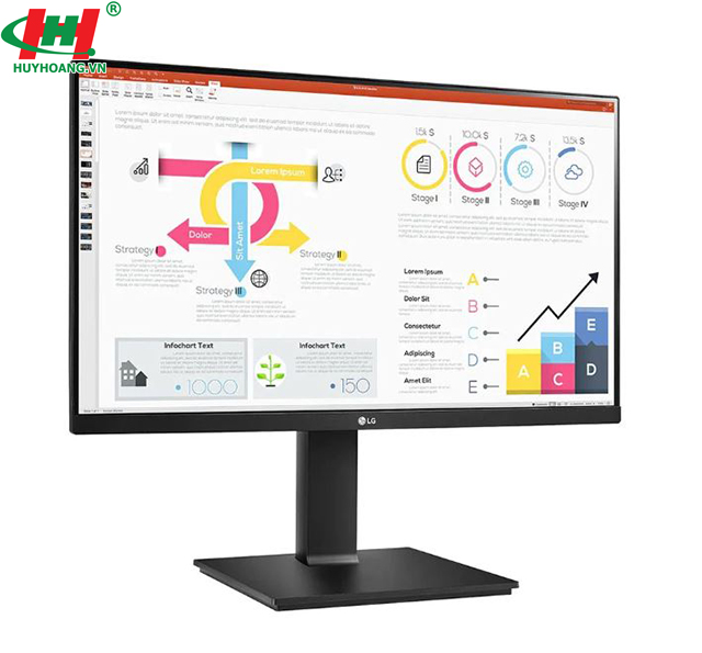 Màn hình LCD LG 24QP750-B (2560 x 1440/ IPS/ 75Hz/ 5 ms/ FreeSync) 1 x DisplayPort 1.4,  1 x HDMI,  1 x USB Type-C