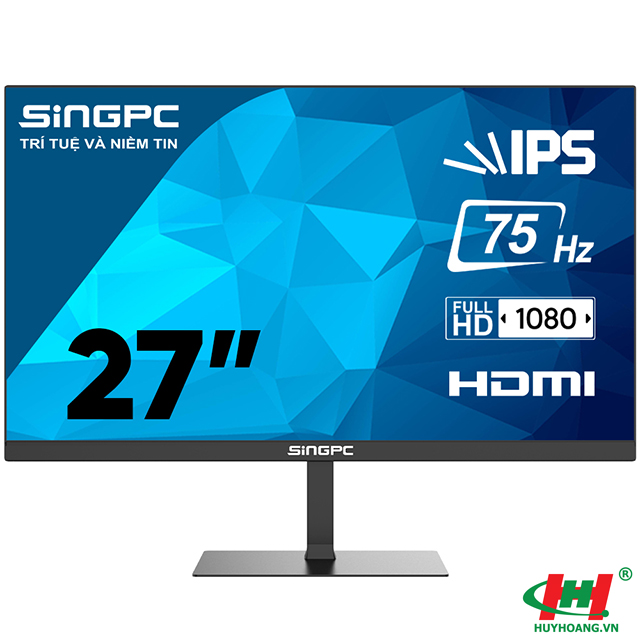 Màn hình LCD SingPC IPS 27.0 inch (Q27F75-IPS) IPS,  Full HD,  1920x1080,  75Hz,  4ms,  Loa 6W,  VGA,  HDMI,  Audio out,  FreeSync