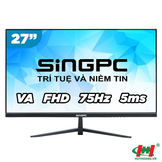Màn hình LCD SingPC SGP270VA 27inch (chống chói: Anti-glare,  Full HD,  1920x1080,  75Hz,  5ms,  loa 6W,  VGA,  HDMI,  audio out,  FreeSync)