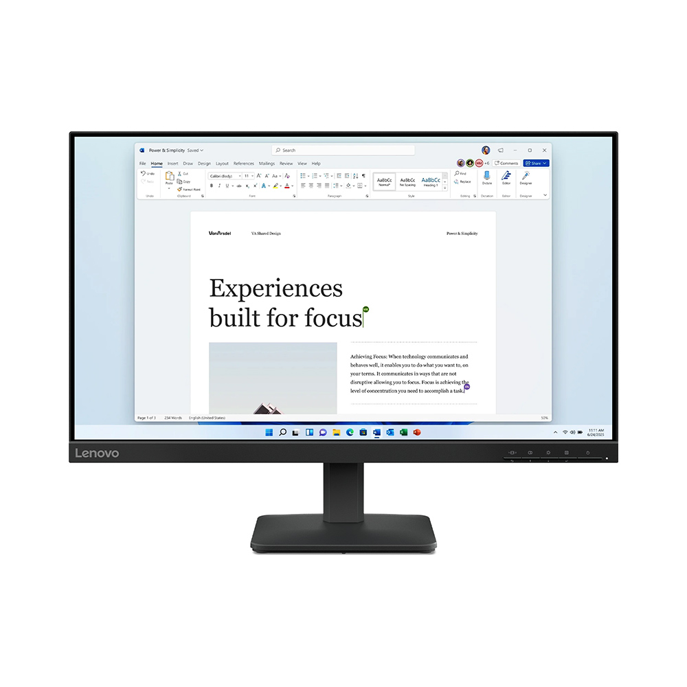 Màn Hình vi tính Lenovo L24-4e 68C2KAC1VN (23.8 inch - IPS - FHD - 100Hz - 4ms -1x HDMI® 1.4,  1x VGA)