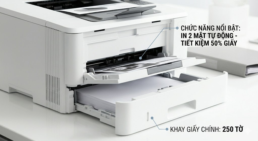 Cơ chế In 2 mặt và Quản lý Giấy Hiệu quả