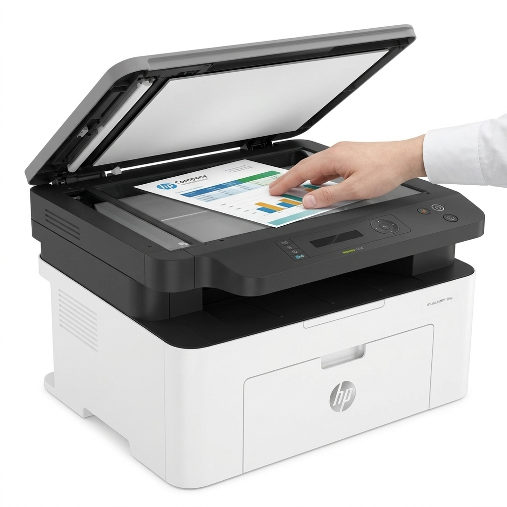 Thao tác sử dụng khay Scan phẳng của máy