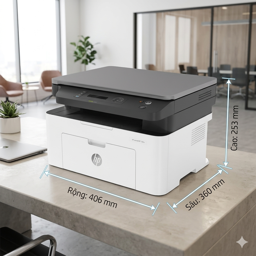 Tổng thể thiết kế HP Laser MFP 136w