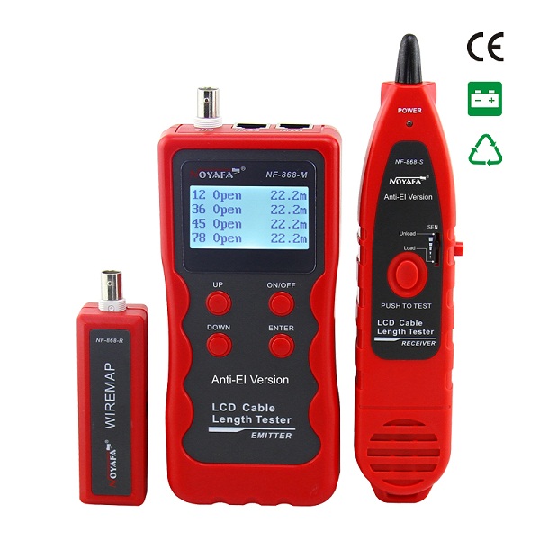 Bộ Test Dây,  Đo Chiều Dài,  Dò Dây Có Màn Hình LCD NOYAFA NF-868