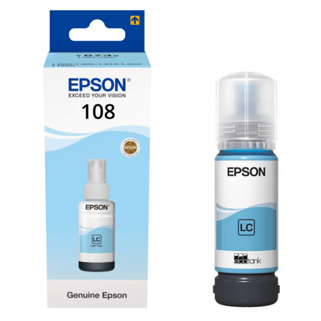 Mực máy in Epson L8050 C13T09C54A Epson 108 EcoTank Light Cyan Ink Bottle - chính hãng