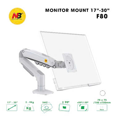 Giá đỡ Màn Hình Arm Monitor NB-F80 Trắng 17-30 inch