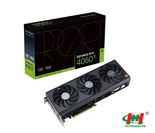 Card màn hình ASUS ProArt GeForce RTX 4060 Ti OC edition 16GB GDDR6 (PROART-RTX4060TI-O16G) HDMI,  DisplayPort