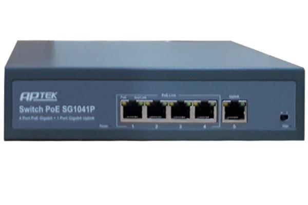 Switch 4 port PoE Gigabit APTEK SG1041P
