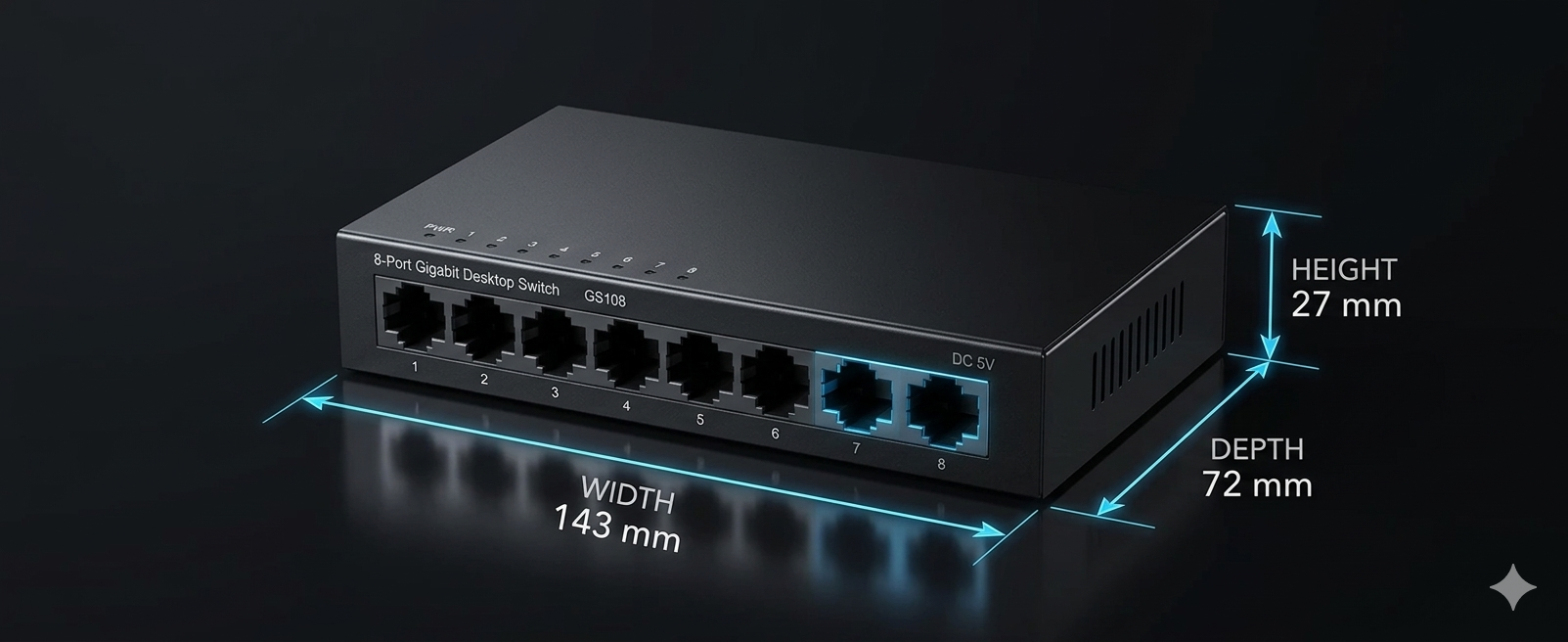 Switch Cudy GS108 (8 port/ 10/100/1000 Mbps)