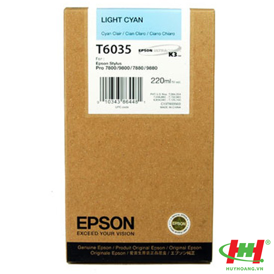 Mực in Epson T6035 Vivid Light Cyan Cartridge (220ml) (C13T603500)