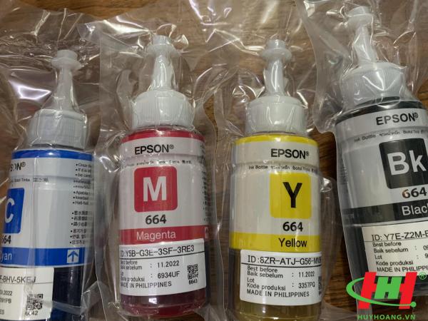 Mực máy in Epson L385 4 màu (B, C, M, Y)