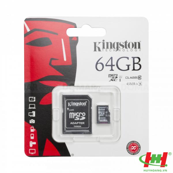 Thẻ Nhớ camera MicroSD Kingston 64Gb
