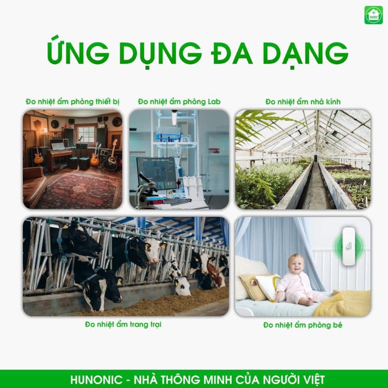 tinh nang cam bien nhiet am01 Cảm Biến Nhiệt Ẩm Wifi Hunonic 9