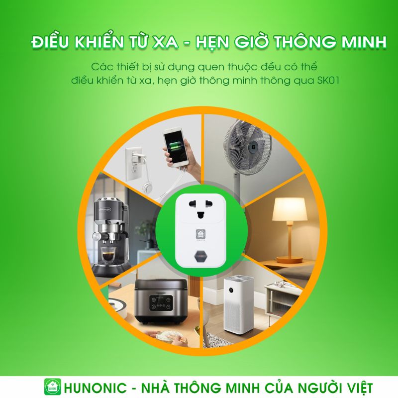 [Ổ cắm thông minh wifi Hunonic SK01] Wifi Điều khiển từ xa qua điện thoại 11