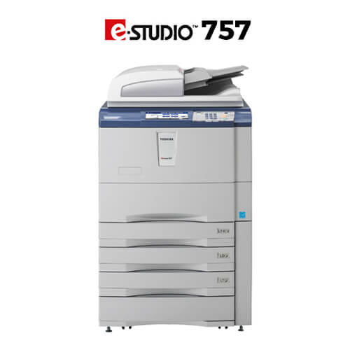 Cho thuê máy photocopy kỹ thuật số Toshiba E-757 (Photo,  in trắng đen + scan màu,  65 - 75 tờ/ phút)