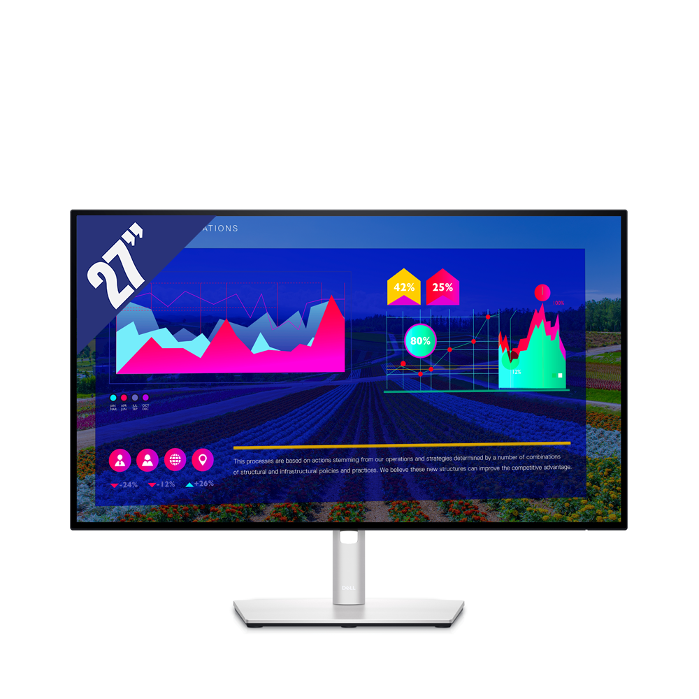 Màn hình LCD Dell 27inch U2722D (2k,  2560 x 1440/ IPS/ 60Hz/ 8ms) DisplayPort 1.4,  HDMI,  3year,  China