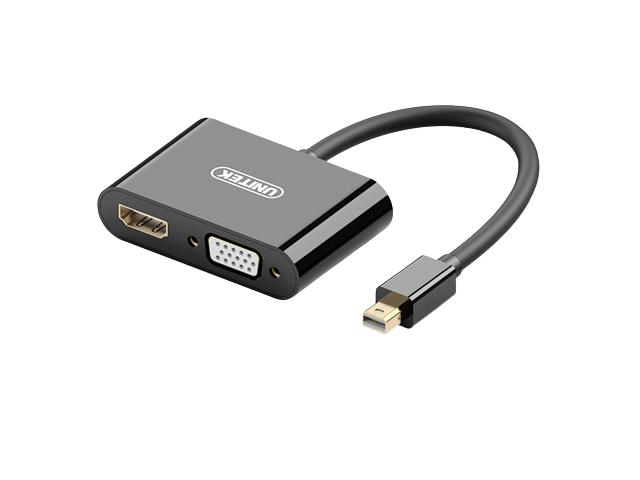 CÁP CHUYỂN MINI DISPLAYPORT TO VGA VÀ HDMI  DÀI 0.8M UNITEK V603A