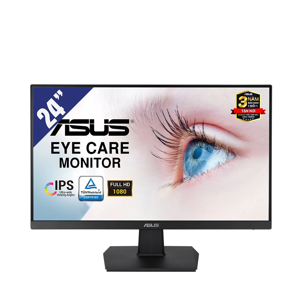 Màn hình LCD ASUS VA24EHE 23.8inch /FHD (1920x1080)/ LED/ IPS/ 5MS/ D-SUB+HDMI+DP/ SPEAKER/ 75Hz/ ĐEN