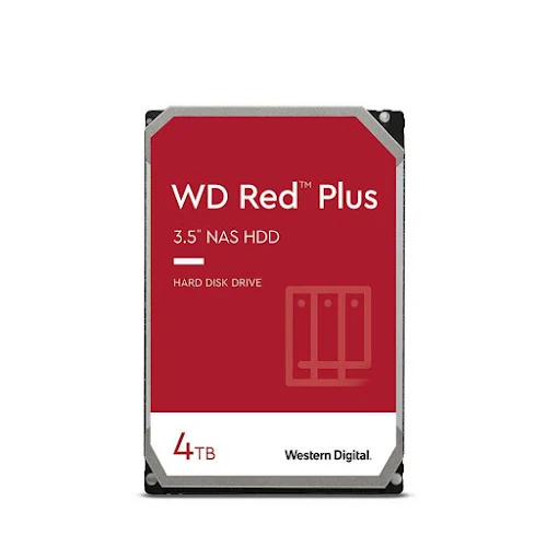 Ổ cứng gắn trong HDD WD 4TB Red Plus NAS (3.5 inch,  5400RPM,  SATA,  256MB cache) (WD40EFPX)