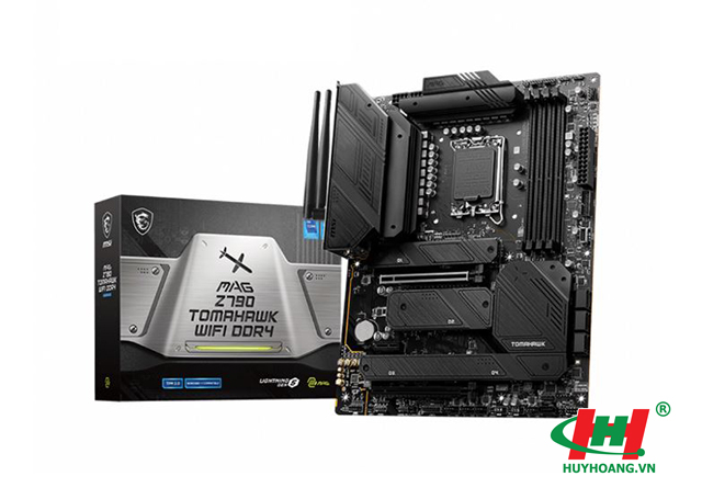 Mainboard MSI MAG Z790 TOMAHAWK WIFI DDR4 (Socket: 1700,  Chipset: Z790,  4 khe DDR4,  tối đa 128GB,  7 x SATA 3 6Gb/s,  1 x M.2 SATA/NVMe,  3 x M.2 ,  1 x DisplayPort,  1 x HDMI)